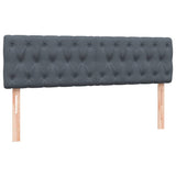 Letto a Molle con Materasso e LED Grigio Scuro 160x210 cm Velluto