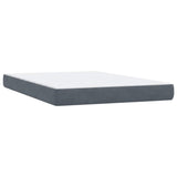 Letto a Molle con Materasso e LED Grigio Scuro 160x210 cm Velluto