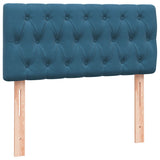 Letto a Molle con Materasso e LED Blu Scuro 80x220 cm Velluto