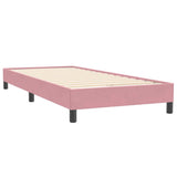 Letto a Molle con Materasso e LED Rosa 80x220 cm Velluto