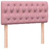 Letto a Molle con Materasso e LED Rosa 80x220 cm Velluto