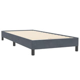 Letto a Molle con Materasso e LED Grigio Scuro 90x220 cm Velluto