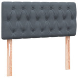 Letto a Molle con Materasso e LED Grigio Scuro 90x220 cm Velluto