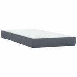 Letto a Molle con Materasso e LED Grigio Scuro 90x220 cm Velluto