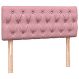 Letto a Molle con Materasso e LED Rosa 120x220 cm in Velluto