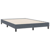Letto a Molle con Materasso e LED Grigio Scuro 140x220 cm Velluto