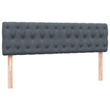 Letto a Molle con Materasso e LED Grigio Scuro 140x220 cm Velluto