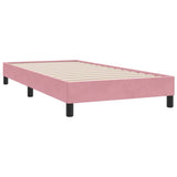 Letto a Molle con Materasso e LED Rosa 90x210 cm Velluto
