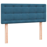 Letto a Molle con Materasso e LED Blu Scuro 120x210 cm in Velluto