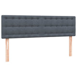 Letto a Molle con Materasso e LED Grigio Scuro 160x210 cm Velluto