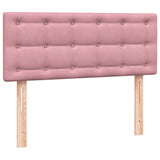Letto a Molle con Materasso e LED Rosa 120x220 cm in Velluto