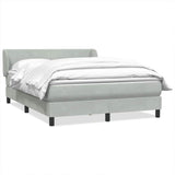 Giroletto a Molle con Materasso Grigio Chiaro 160x210cm Velluto