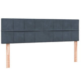 Giroletto a Molle con Materasso Grigio Scuro 140x220 cm Velluto