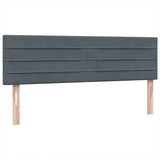 Giroletto a Molle con Materasso Grigio Scuro 160x210 cm Velluto