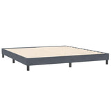 Giroletto a Molle con Materassi Grigio Scuro 180x210 cm Velluto