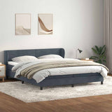 Giroletto a Molle con Materassi Grigio Scuro 180x210 cm Velluto