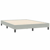Giroletto a Molle con Materasso Grigio Chiaro 160x210cm Velluto