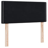 Giroletto a Molle con Materasso Nero 90x210 cm in Velluto