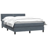 Giroletto a Molle con Materasso Grigio Scuro 160x210 cm Velluto
