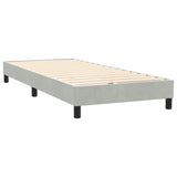 Giroletto a Molle con Materasso Grigio Chiaro 80x220 cm Velluto