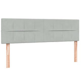 Giroletto a Molle con Materasso Grigio Chiaro 160x210cm Velluto