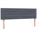 Giroletto a Molle con Materasso Grigio Scuro 160x210 cm Velluto