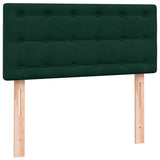 Giroletto a Molle con Materasso Verde Scuro 80x220 cm Velluto