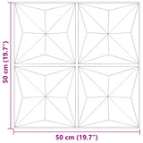 Pannelli Murali 24 pz Beton 50x50 cm XPS 6 m Origami