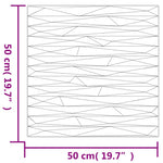 Pannelli Murali 24 pz Grigi 50x50 cm XPS 6 m Pietra