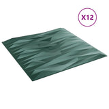 Pannelli Murali 12 pz Verdi 50x50 cm XPS 3 m Pietra