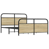 Giroletto senza Materaso in Metallo Rovere Sonoma 150x200 cm