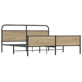 Giroletto senza Materaso in Metallo Rovere Fumo 150x200 cm