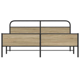 Giroletto senza Materaso in Metallo Rovere Fumo 150x200 cm