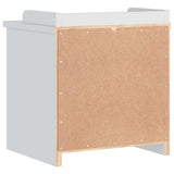 Panca da Corridoio SANDNES Bianca 45x40x50 cm in Legno di Pino