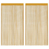 Tende a Filo 2 pz Oro 140x250 cm