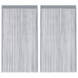 Tende a Filo 2 pz Grigio Chiaro 100x250 cm
