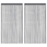 Tende a fili 2 pz Antracite 140x250 cm