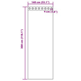 Tende in Voile con Occhielli 2 pz Turchese