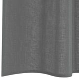 Tende in Voile con Tasche per Aste 2 pz Grigio Scuro