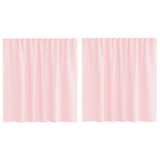 Tende in Voile con Tasche per Aste 2 pz Rosa Chiaro