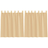 Tende in Voile con Tasche per Aste 2 pz Sabbia