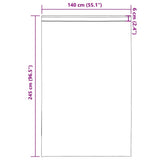 Tende in Voile con Tasche per Aste 2 pz Bianco