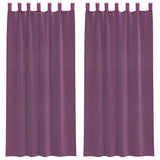 Tende in Voile con Passanti 2 pz Viola 140x225 cm