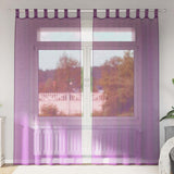 Tende in Voile con Passanti 2 pz Viola 140x225 cm