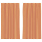 Tende in Voile con Passanti 2 pz Terracotta 140x175 cm