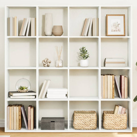 Libreria Bianca 137,5x29x137,5 cm in Legno truciolato