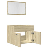 Set Mobili da Bagno 2 pz Rovere Sonoma in Legno truciolato