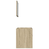 Set Mobili da Bagno 2 pz Rovere Sonoma in Legno truciolato