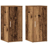 Scarpiere 2 pz Legno Antico 32x35x70 cm in Legno truciolato