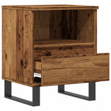Comodini 2pz Legno Antico 40x35x50 cm in Legno truciolato